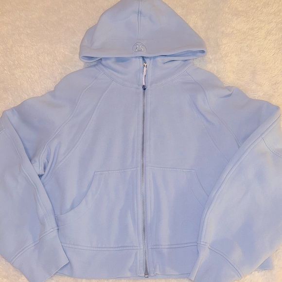 lululemon athletica Sweaters - Lululemon Full Zip Scuba— “Blue Linen” M/L